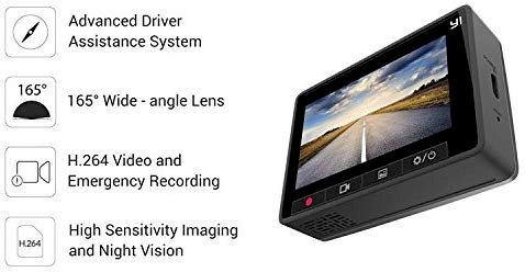 YI Smart Dash Cam, 2.7" Screen 1080P60 Full HD